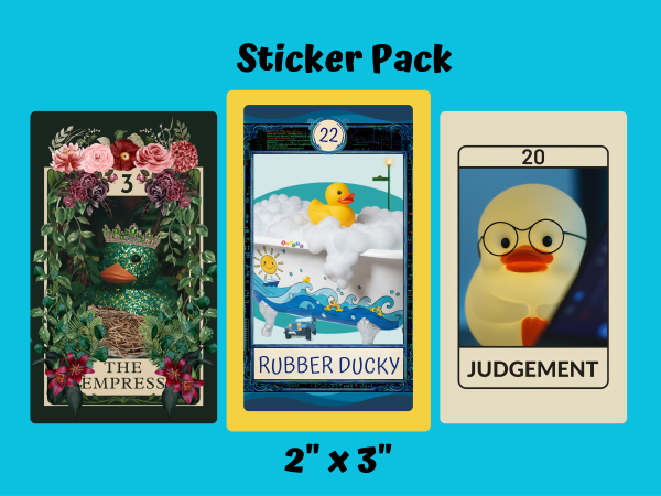 Rubber Ducky Tarot Sticker 3 Pack